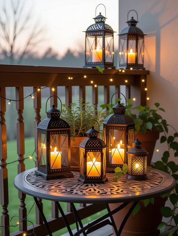 rustic lanterns for ambiance