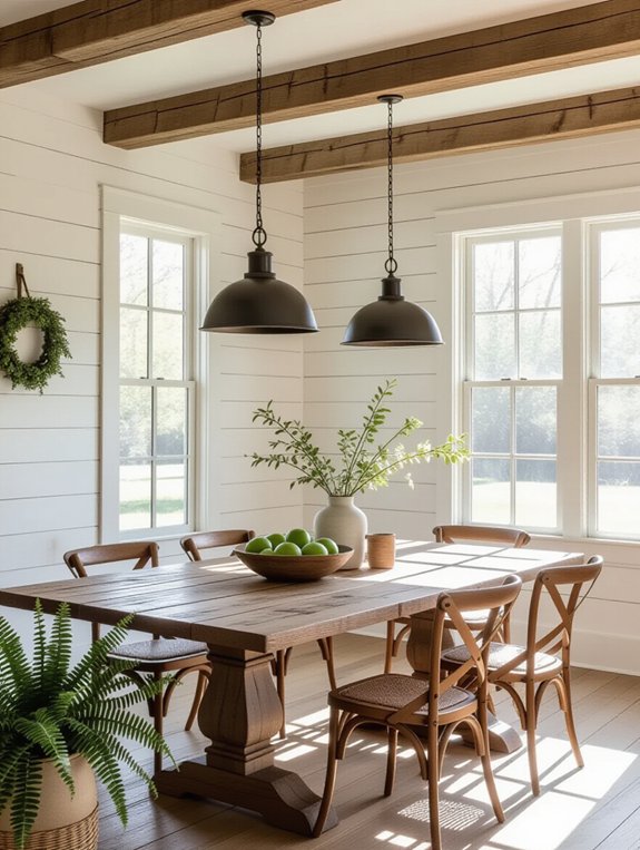 rustic metal dining fixtures