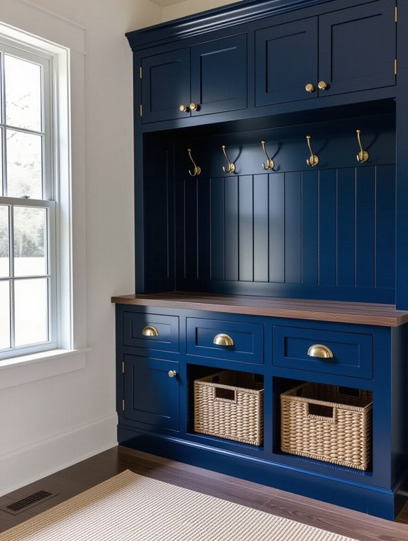 rustic navy cabinets charm