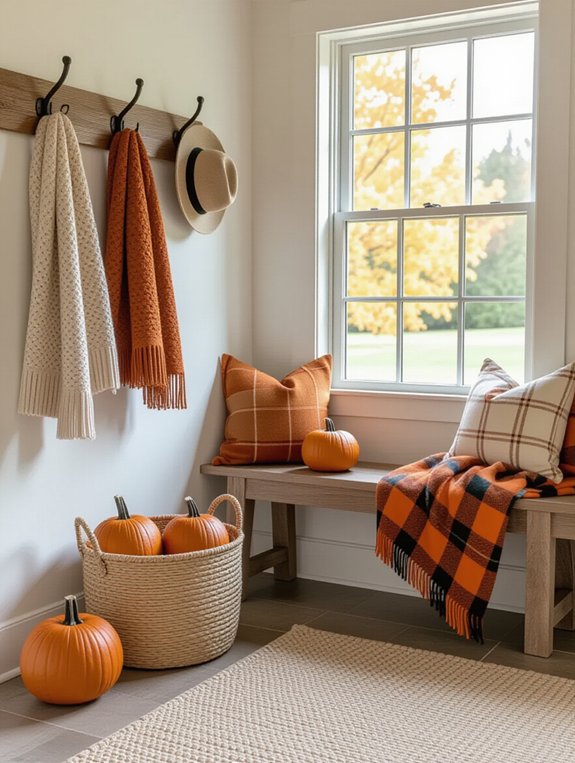 seasonal mudroom decor rotation