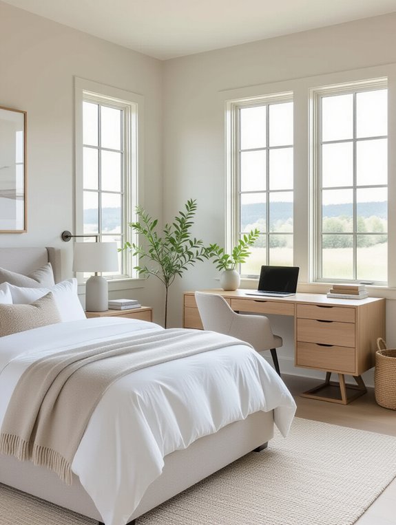 serene minimalist home office