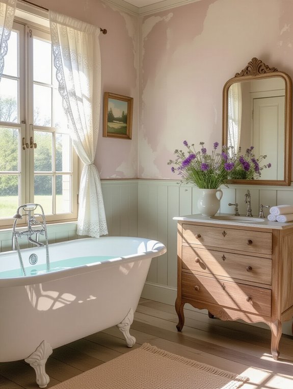 shabby chic bathroom accents