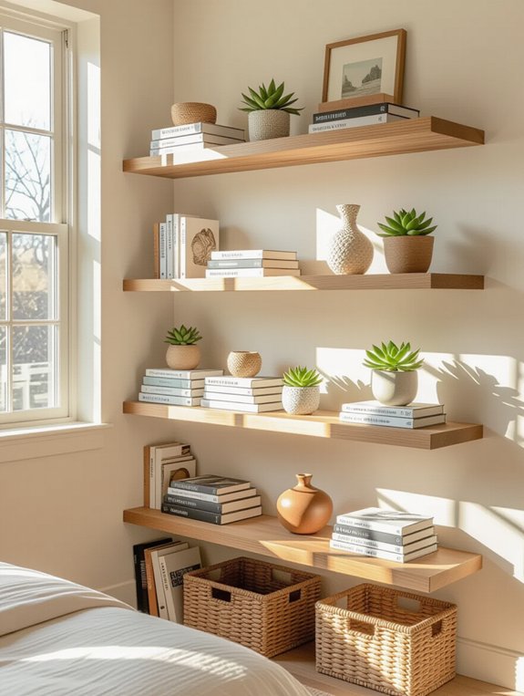 stylish and functional shelving