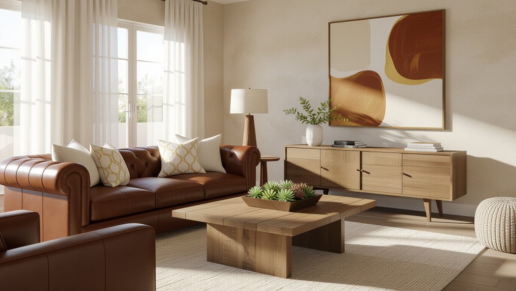stylish brown living room decor