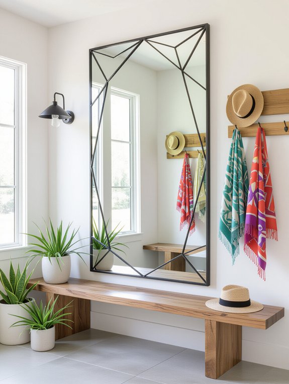 stylish functional geometric mirrors