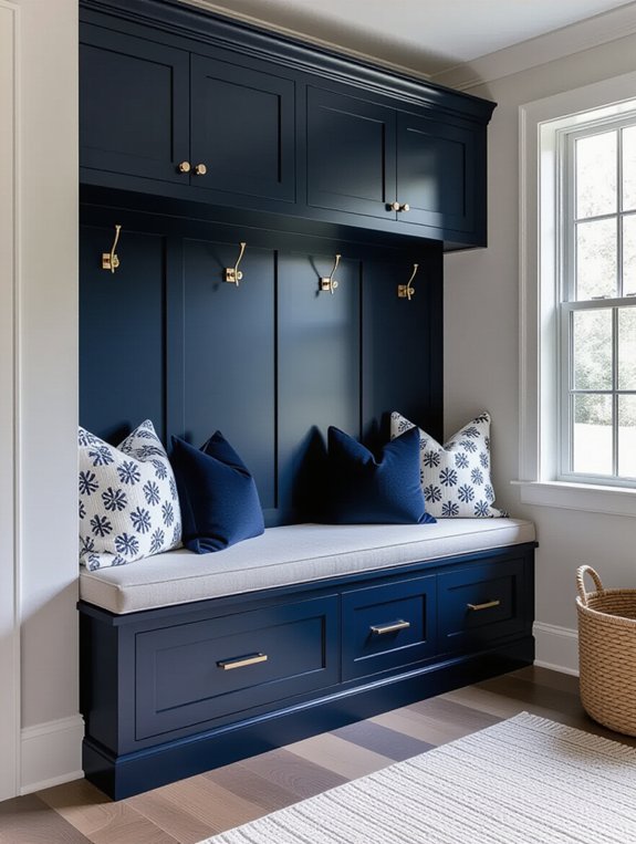 stylish functional mudroom seating