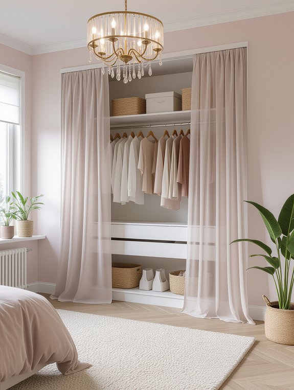 stylish storage with curtains