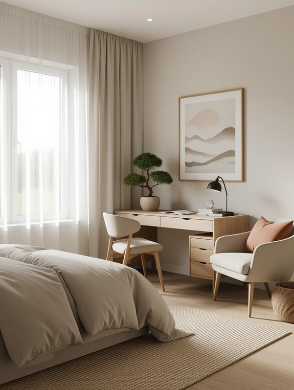 tranquil zen guest workspace