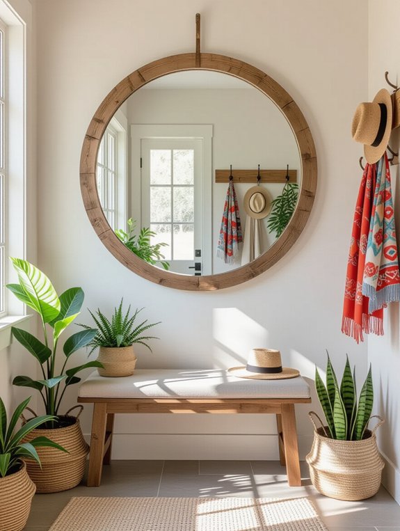 transform mudroom with mirror