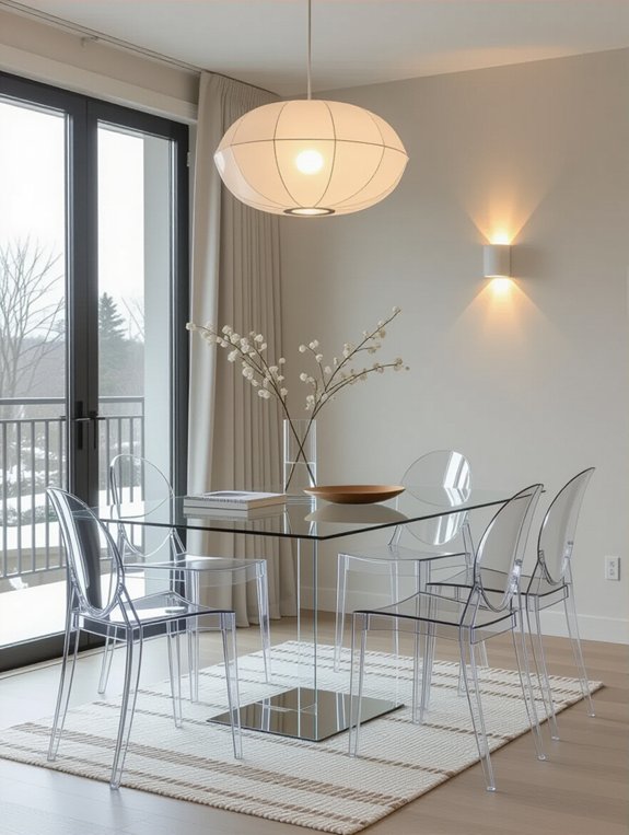 transparent furniture maximizes space