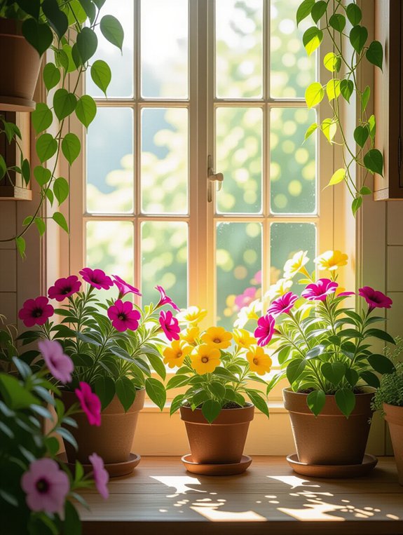 vibrant flowers for kitchens