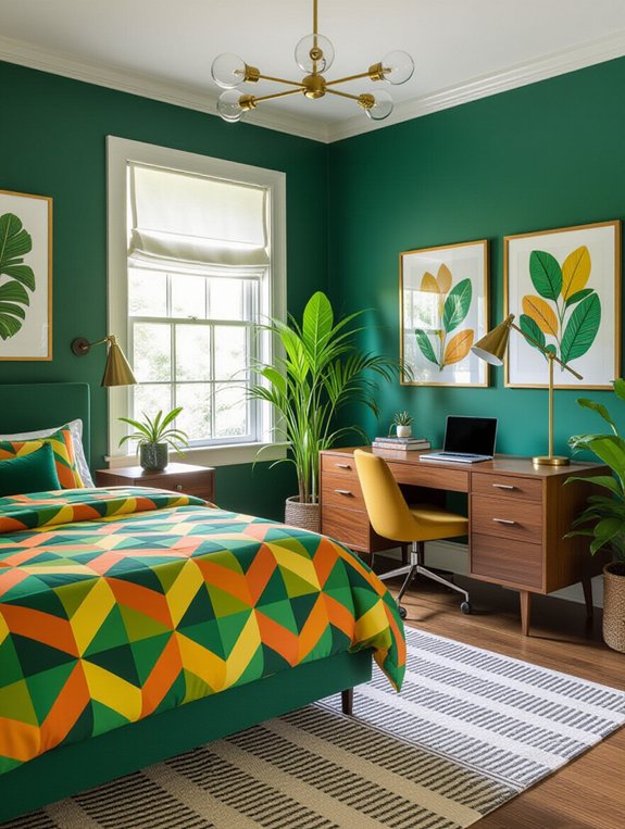 vibrant guest bedroom design