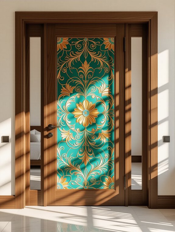 vibrant painted wooden door