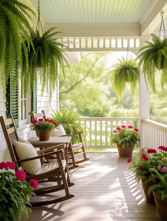 vibrant porch plant arrangements