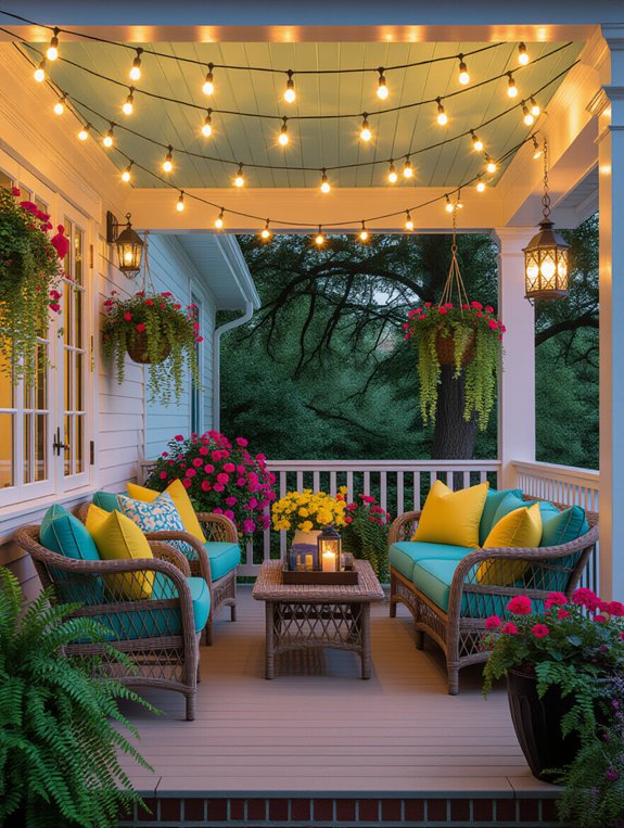 vibrant shades for porches