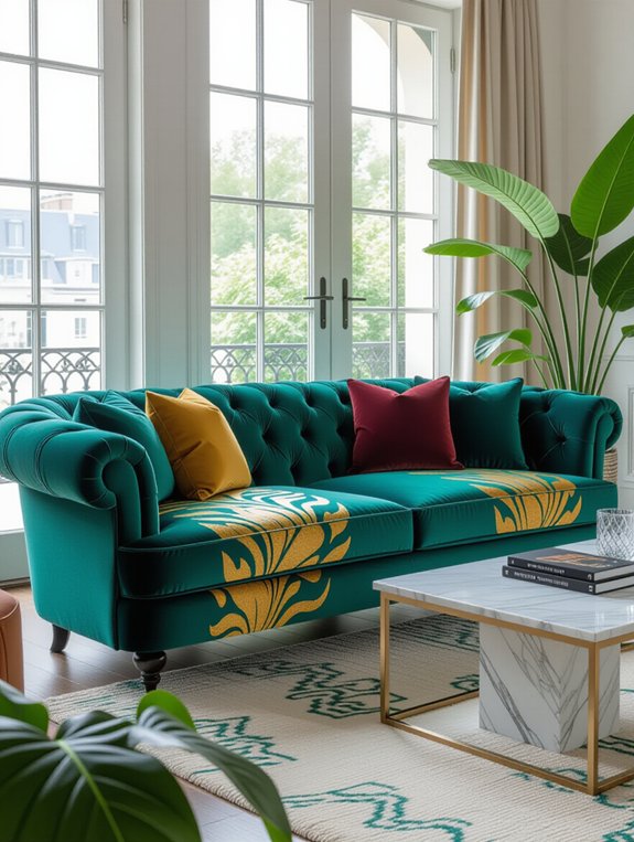 vibrant statement making sofa