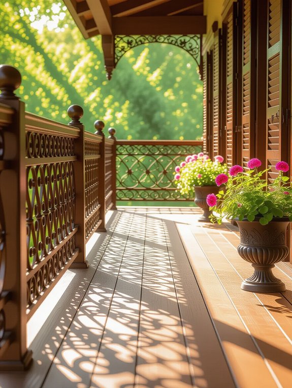 vintage balcony with iron