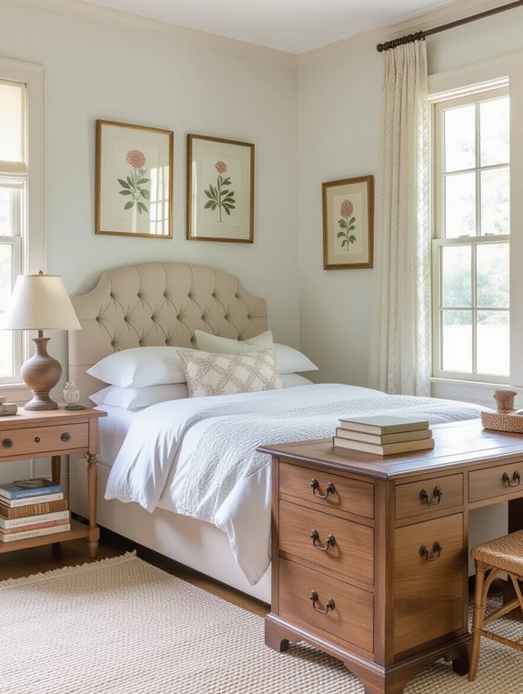 vintage charm guest bedroom