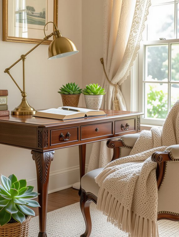 vintage functional writing desk