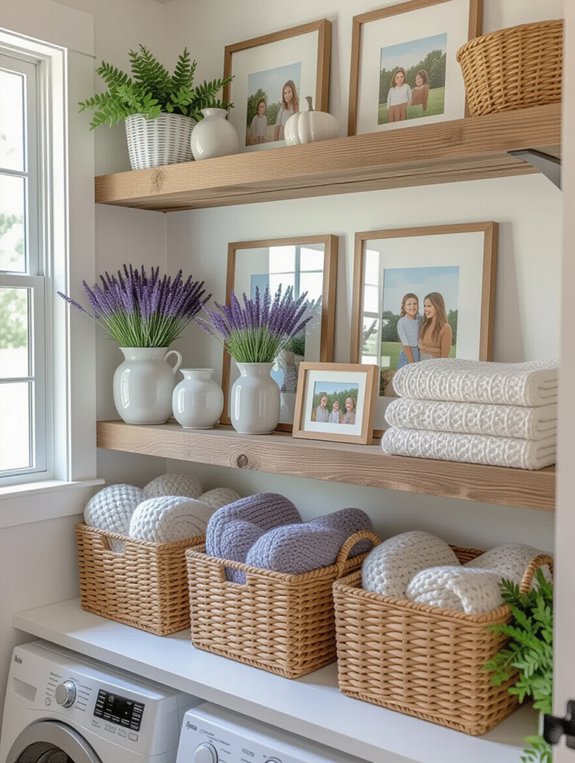 warm family photo display