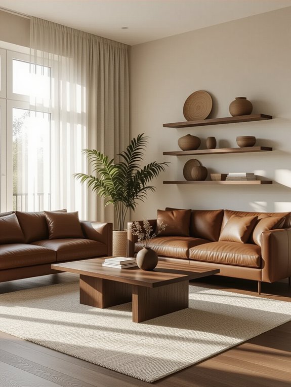 warm natural wood accents