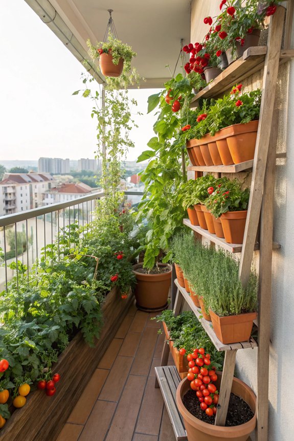 balcony container kitchen garden
