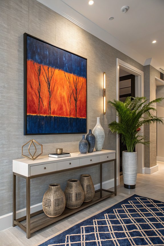 bold artwork for entryway