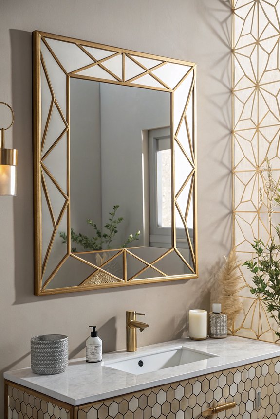 bold geometric mirror frames