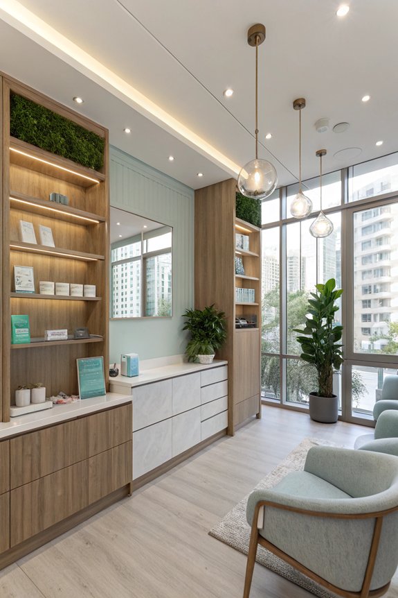 bright inviting office lighting