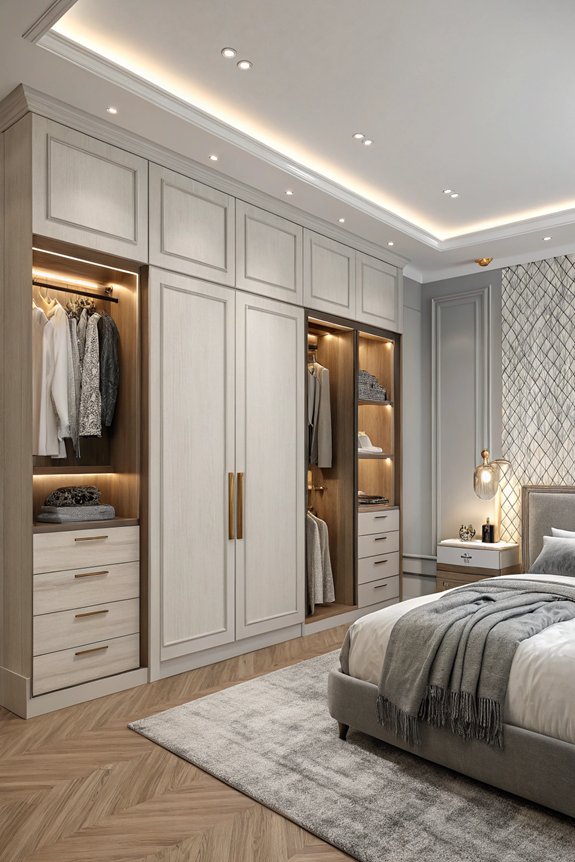 closet decor color matching