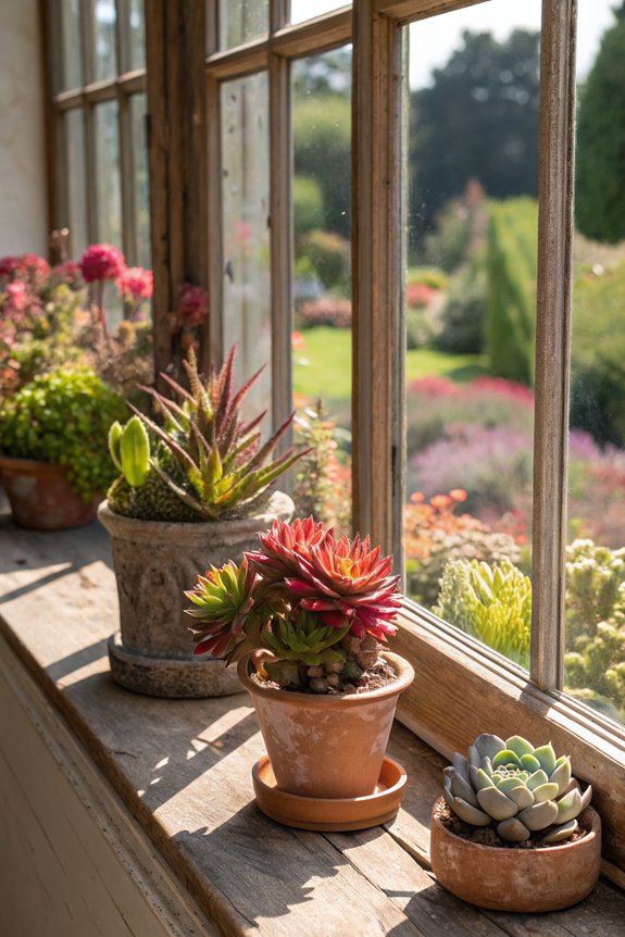 colorful succulents for display