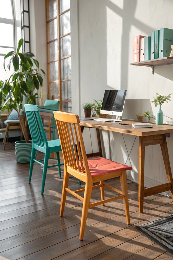 colorful wooden chair inspiration