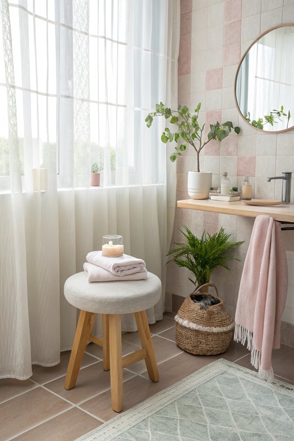 cozy bathroom relaxation nook