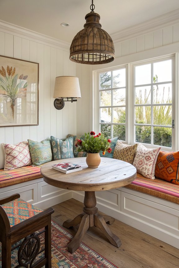 cozy built in seating nook