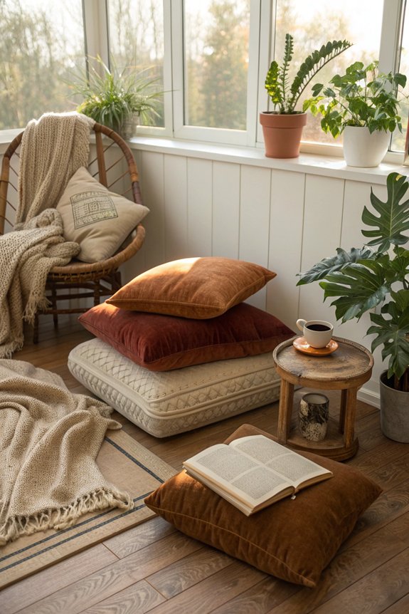 cozy cushions for reading