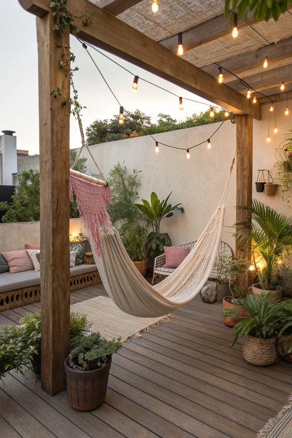 cozy deck hammock retreat