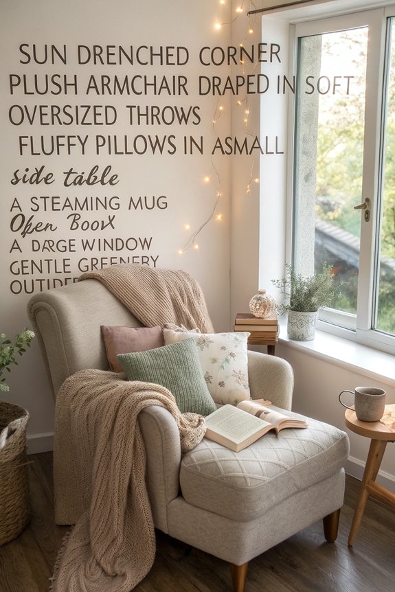 cozy personalized reading nook