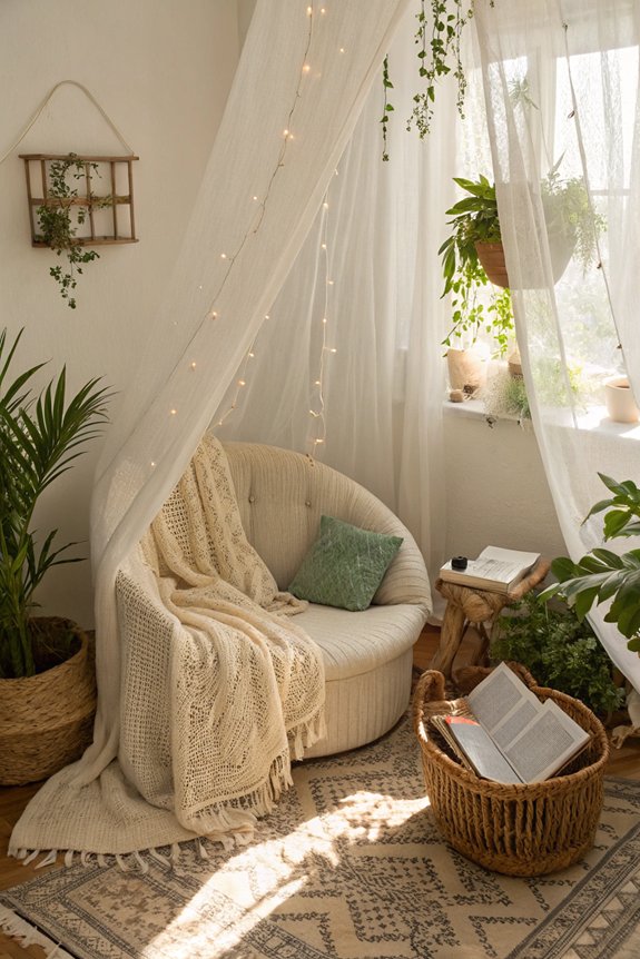 cozy reading nook creation