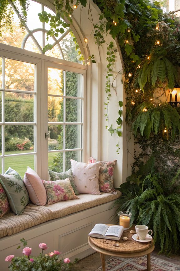 cozy reading nook setup