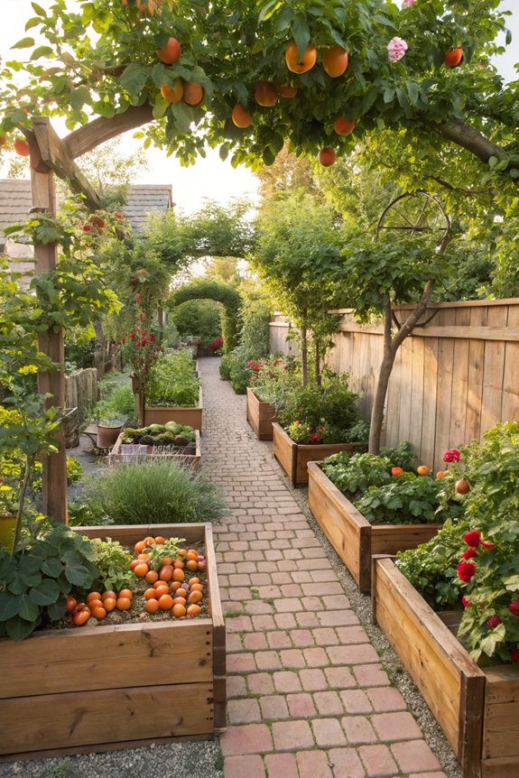 dwarf fruit trees garden design