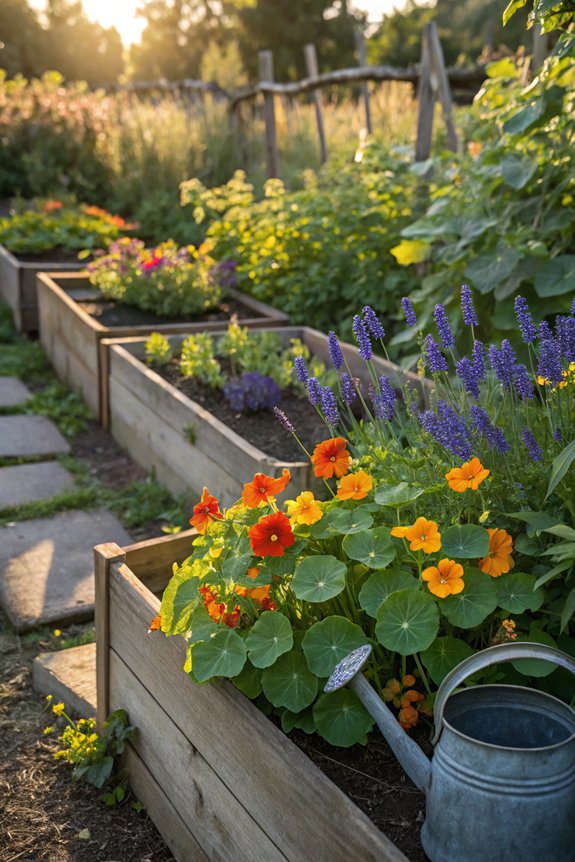 edible flowers in gardens