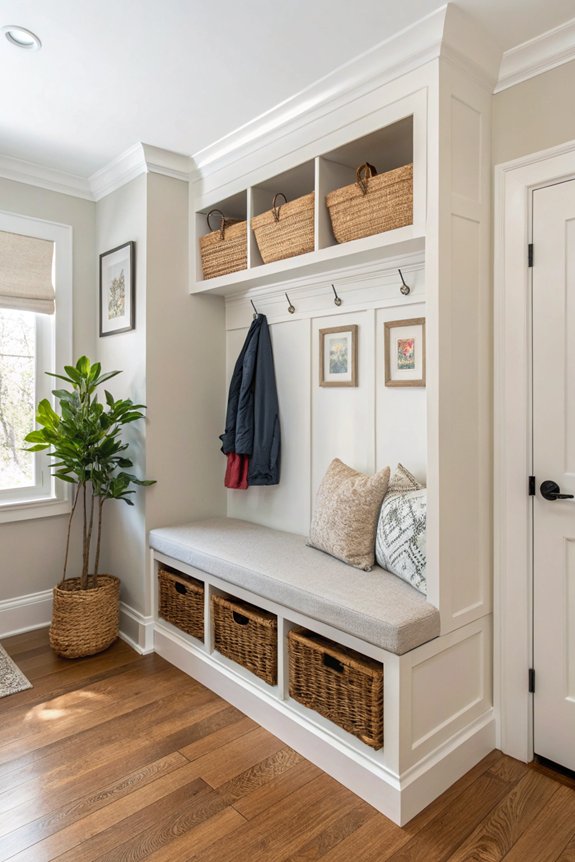 efficient corner mudroom solutions