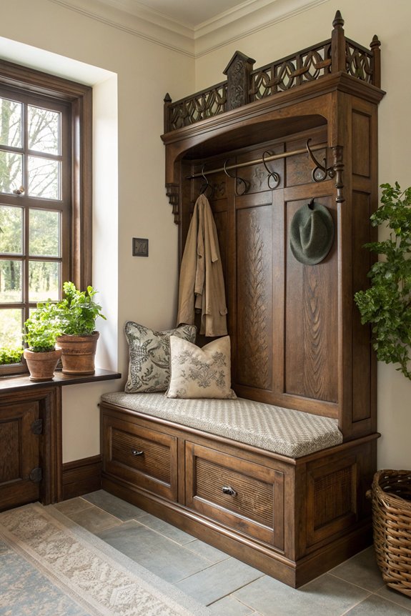 elegant vintage corner benches