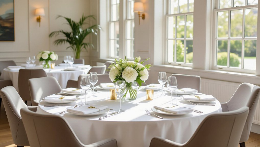 elegant white table designs