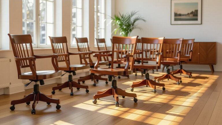 elegant wooden office chairs