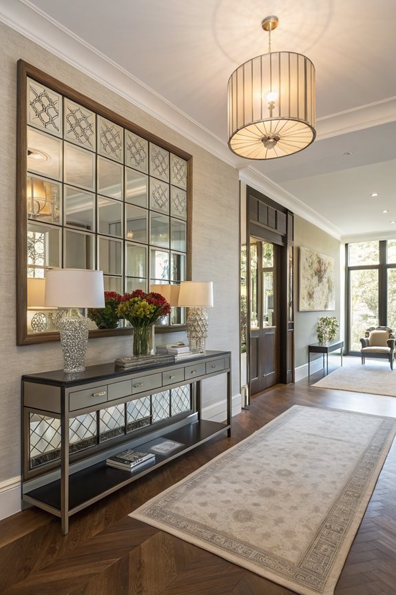 enhance entryway with mirrors