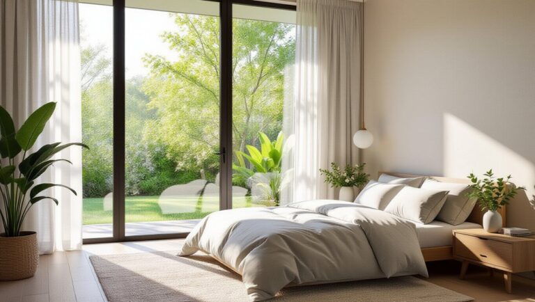 garden view bedroom designs