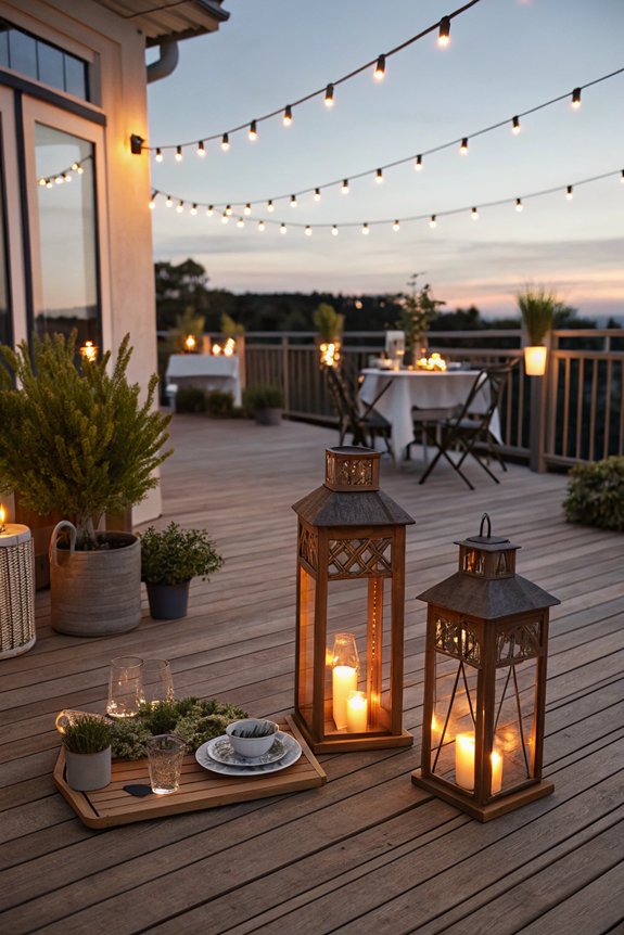 lanterns create cozy ambiance