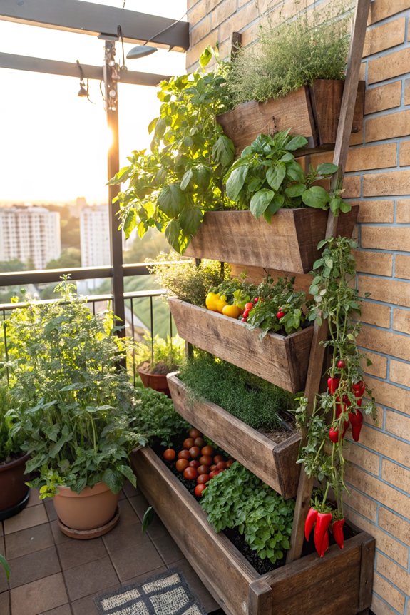 maximize space with vertical planters
