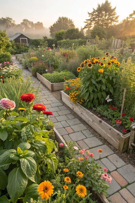 pollinator friendly kitchen garden